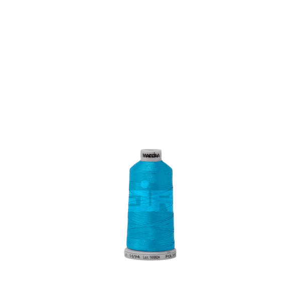 Madeira Thread Spool (1100 yd) Caribbean Blue 1694 #40 Weight Madeira Polyneon Thread