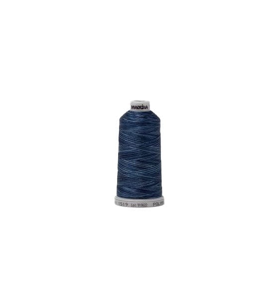 Madeira Thread Spool (1100 yd) Multi-Color Dark Blue 1519 #40 Weight Madeira Polyneon Thread