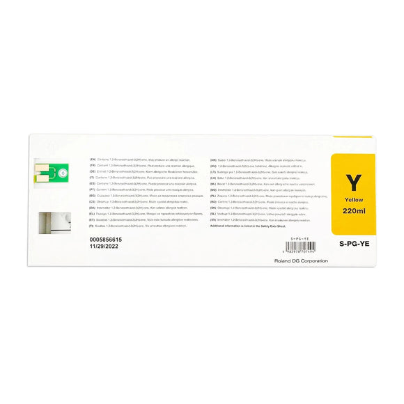Roland DTF Ink Yellow Roland BY-20 DTF Ink, Textile Pigment Cartridges - 220ML