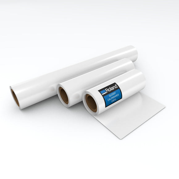 Roland Media Roland Glossy Calendared Vinyl, Permanent Adhesive
