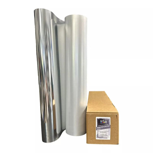 STS DTF Film DTF Inkjet Cold Peel Silver Foil 24″ × 164ft Rolls