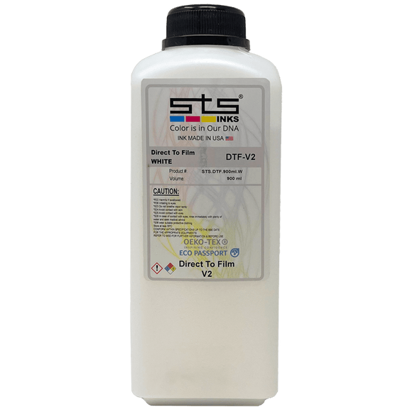STS DTF Ink White 900ml DTF Ink Liter Bottles
